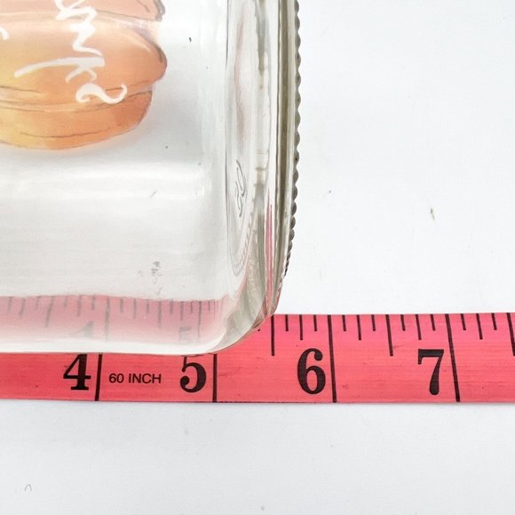 Jar Vase 5.5 x 3 Clear Give Thanks Pumpkin Straw String Bow New - Picture 6 of 7